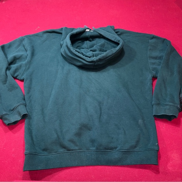 Adidas dark Green Sweatshirt arm tape Hoodie Mens Vented Trefoil Pocket Cotton S - Picture 3 of 16